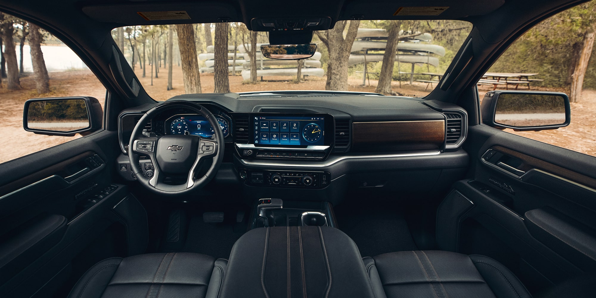 Silverado Crew Cab High Country Jet Black interior with available Midnight Edition.