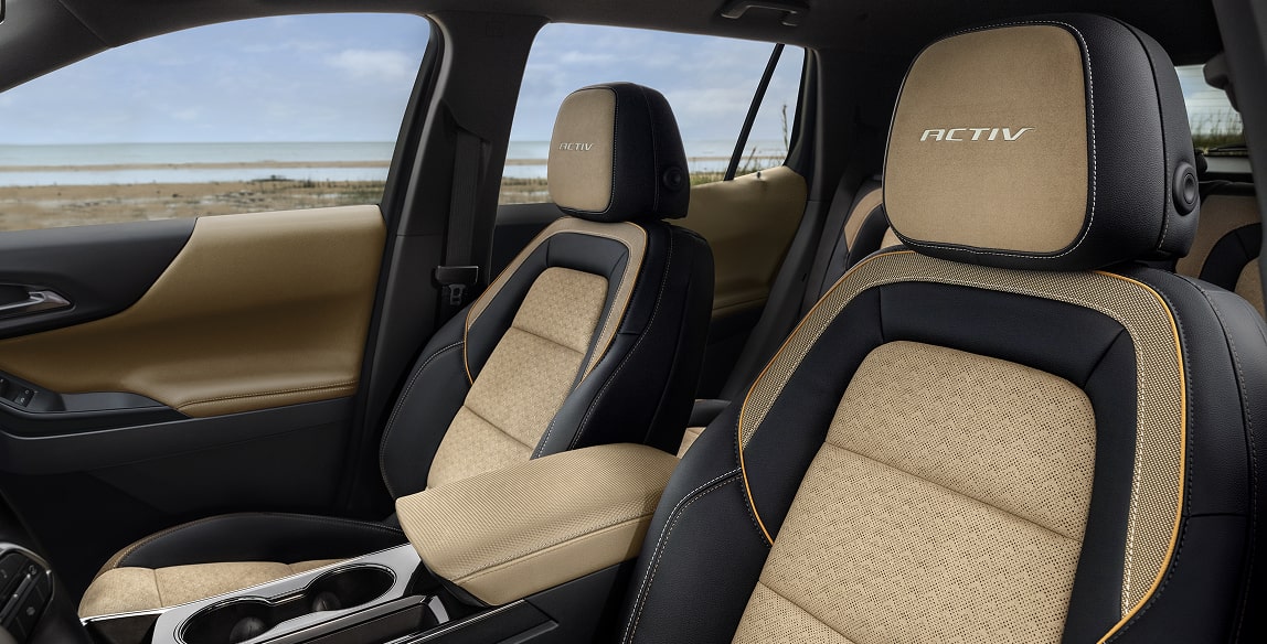 Close-up of the Front Row Seats in the 2027 Chevy Equinox