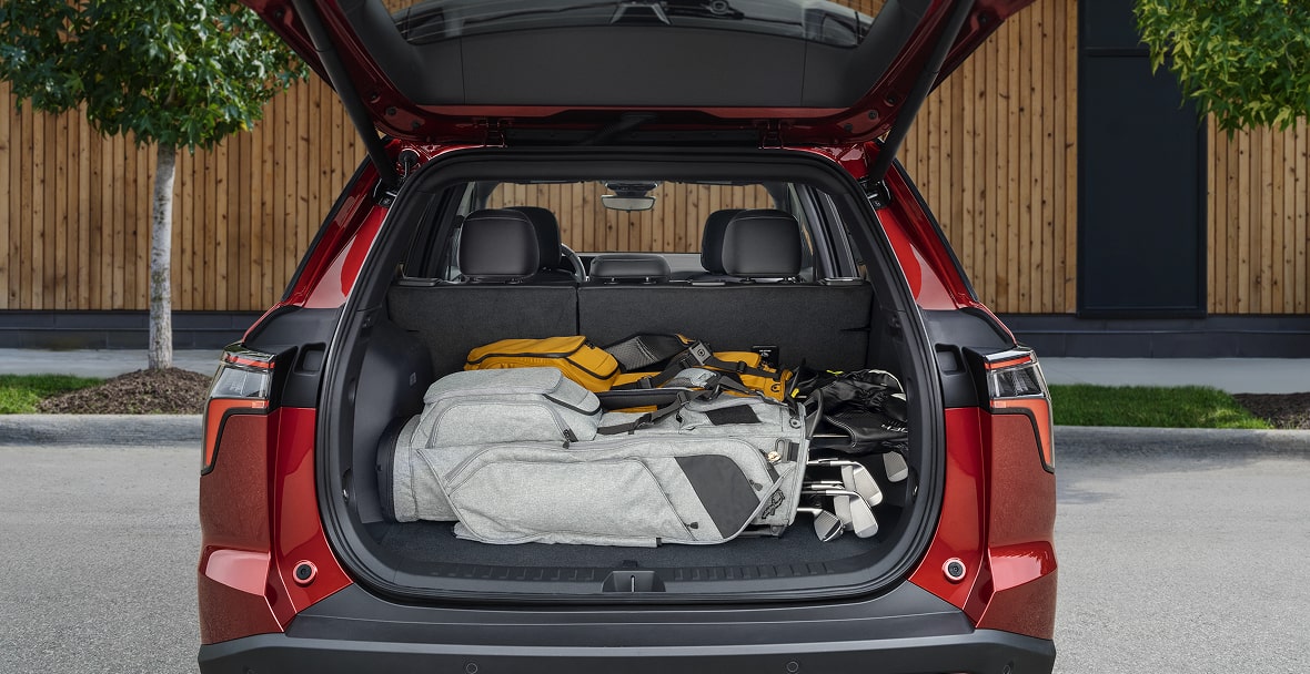Golf Bags Stored in the Trunk of a 2027 Chevy Equinox