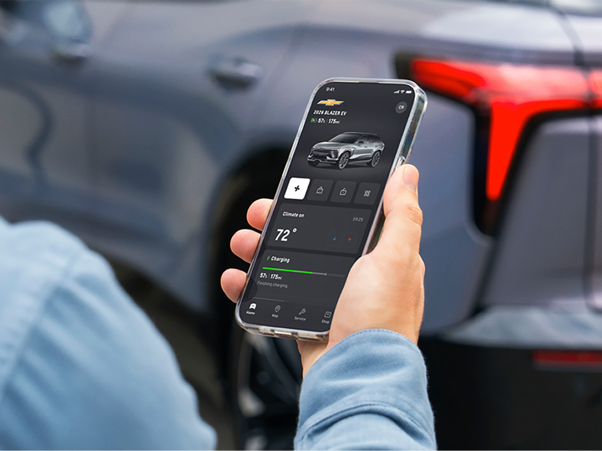MyChevrolet App Displayed on a Smartphone