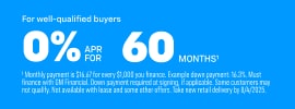 0% APR for 60 Months for Well-Qualified Buyers When Financed w/ GM Financial