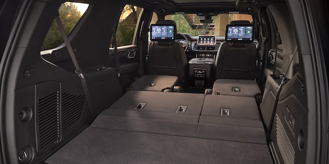 2021 Chevy Tahoe Cargo Volume Rear Seats Folded Down