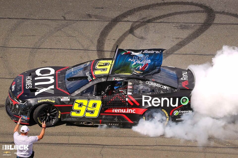 Team Chevy won more than half the points-paying races in the NASCAR Cup Series in 2022. Among them was Daniel Suarez's first victory at Sonoma Raceway.