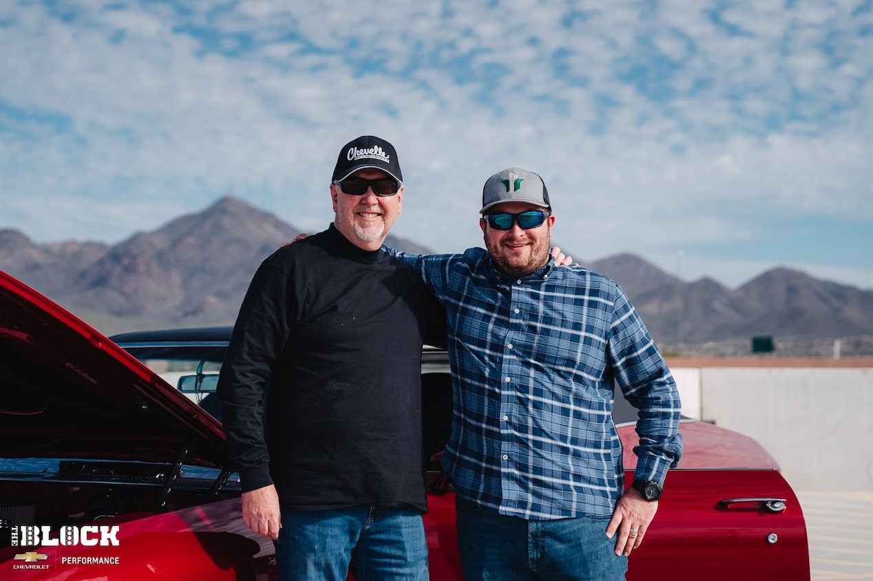 Cory Larsen and his son Joseph attended the 2022 Goodguys Speedway Motors Southwest Nationals together.