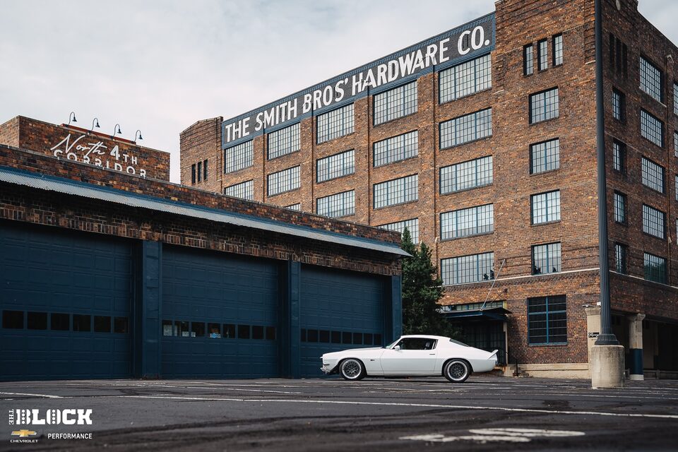 Don Figliozzi's Camaro in downtown Columbus. 