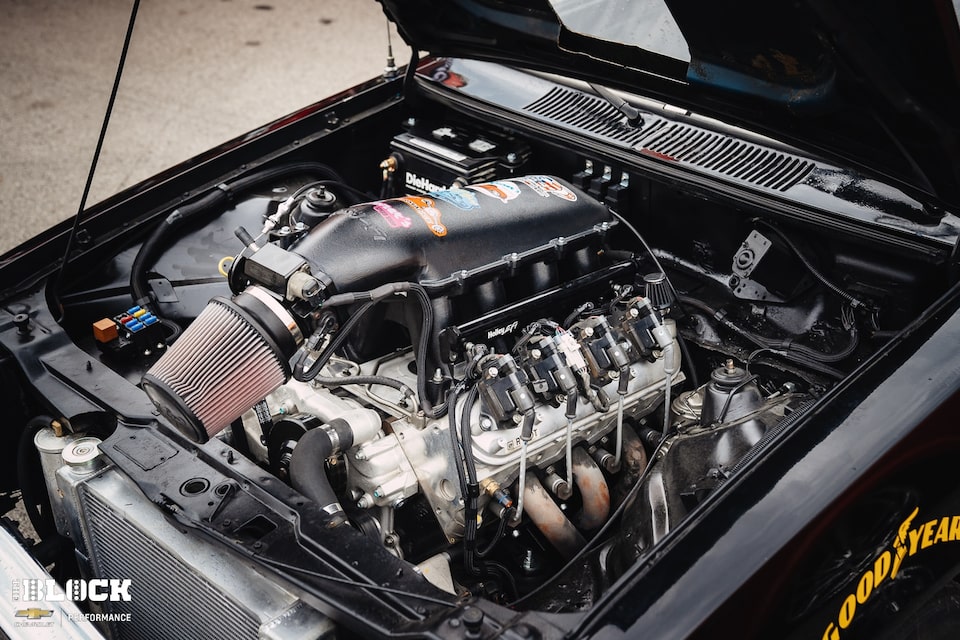 The Chevette has a 4.8L LS engine under the hood.
