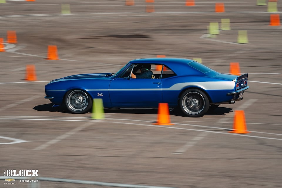 Mark Allen chose an LT4 crate engine* for his 1967 Camaro due to its benefits on the autocross course.