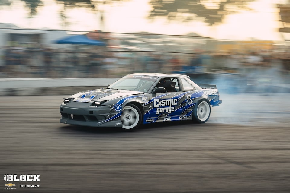 Chris Anderton-Holt finished in the top 16 in the Drift Challenge during the 2022 edition of Holley LS Fest East.