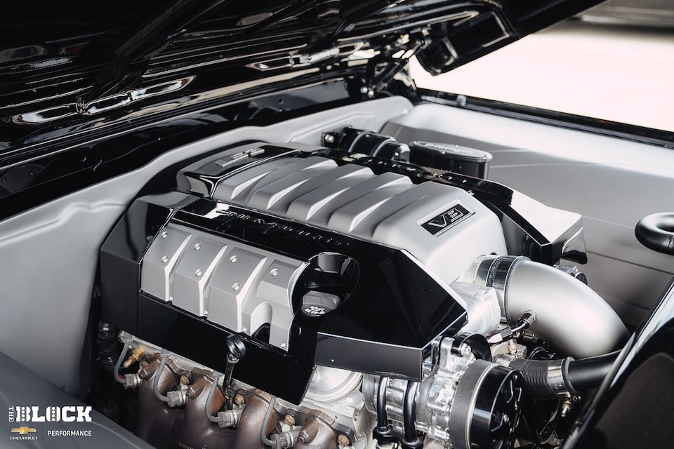 The truck is powered by a Chevrolet Performance LS376/525 crate engine.