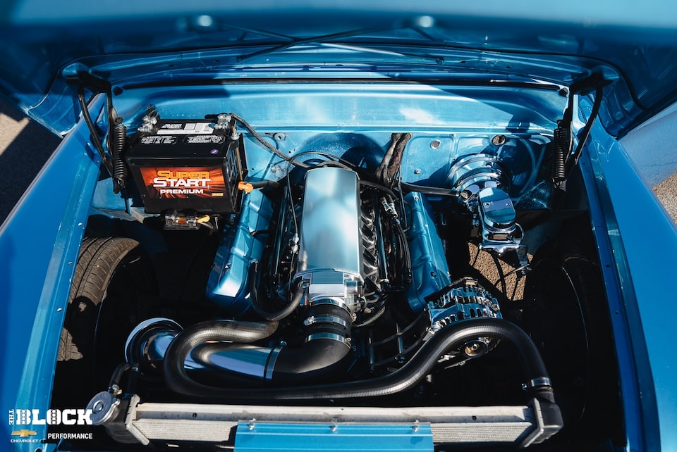 A modern 5.3 LS engine is under the truck's hood.