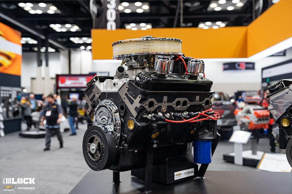 The Chevrolet Performance CT350 crate engine* on display at the PRI Trade Show.