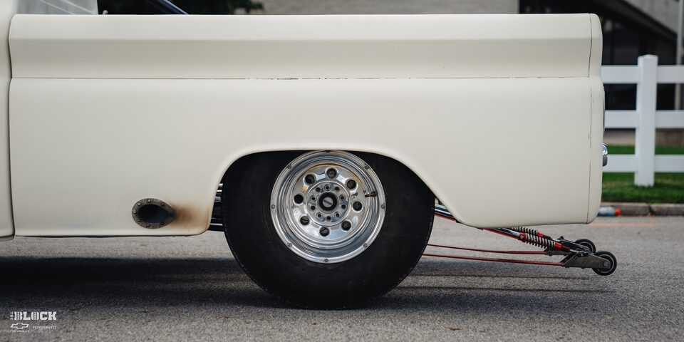 Close-Up Of Rear Wheel On The  1966 Chevy C10 Custom Truck