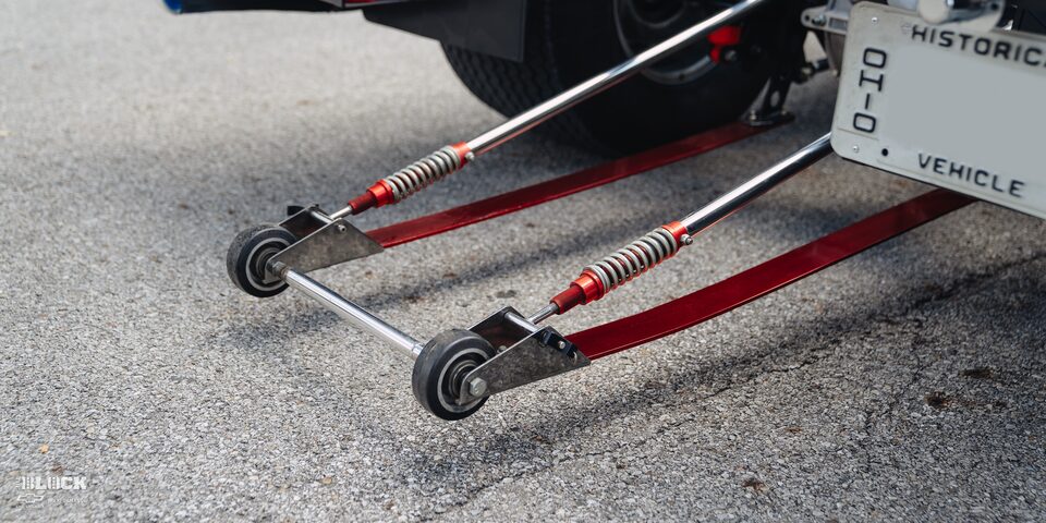 Close-Up Of Wheelie Bars In Bed Of The 1966 Chevy C10 Custom Truck