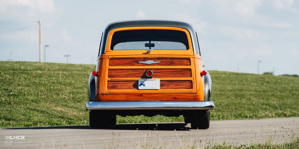 Rear View of a Restored 1952 Chevrolet Deluxe Wagon