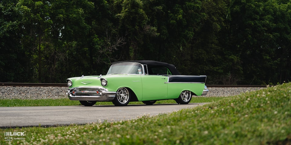The 1957 Chevrolet Convertible In Bowling Green Parked On-Road