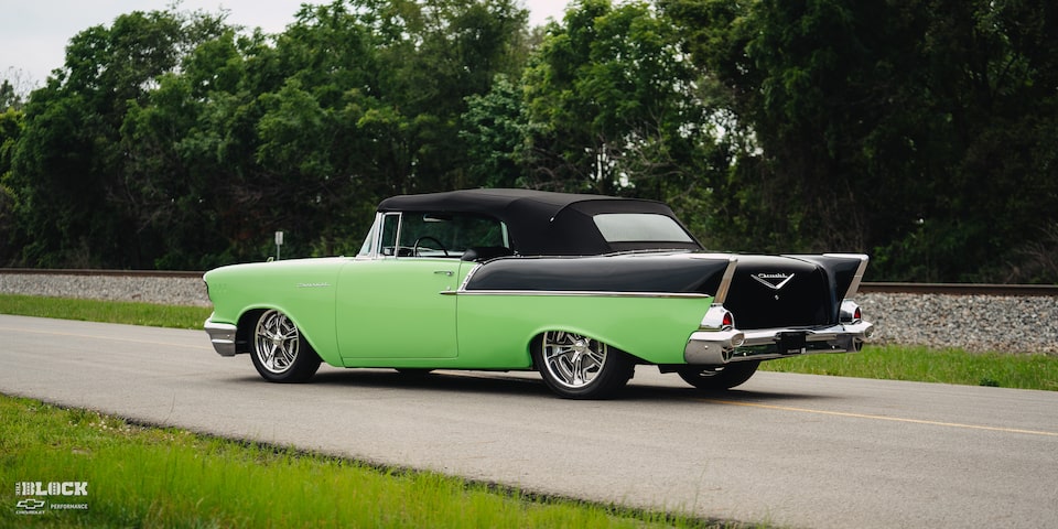 The car is painted in a custom green color.