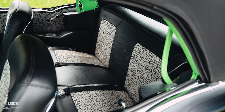 Close-Up on the Rear Interior Seating on the 1957 Chevrolet Convertible