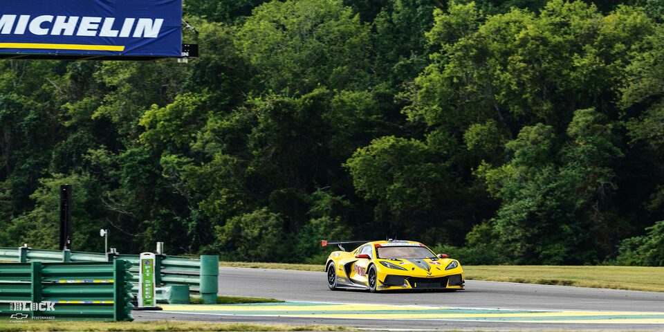 The No. 3 Corvette C8.R en route to victory at VIR on Sunday.