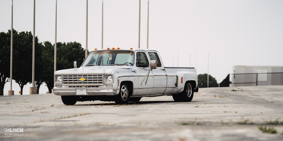 1975 Chevy C20 Custom Truck 3/4 Side View
