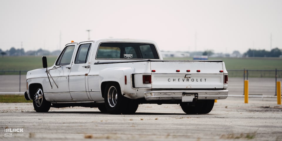 1975 Chevy C20 Custom Truck 3/4 Rear End View