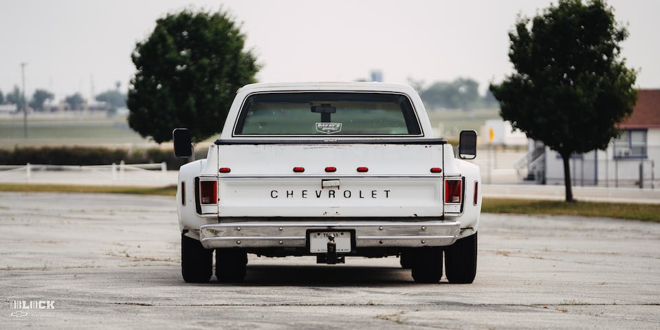 1975 Chevy C20 Custom Truck Rear End View