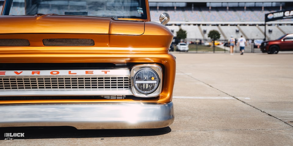 1966 Chevy C10 Custom Truck Close-Up Of Right Head Light