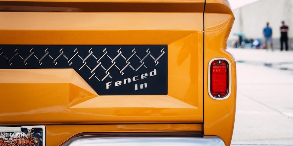 1966 Chevy C10 Custom Truck Close-Up Of Fenced In Badging