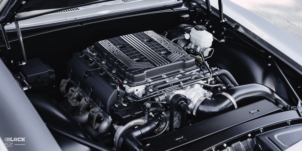 The LT4 engine looks like it belongs in the engine bay of the first-gen Camaro.