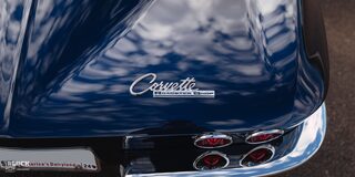 Close-up of the Badging on a LT1-powered 1964 Chevy Corvette
