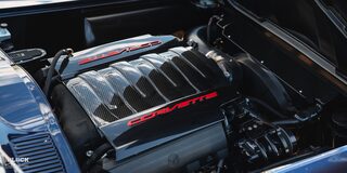 Close-up of the Engine Bay in a 1964 Chevy Corvette