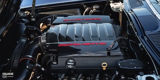 Close-up Side View of the Engine Bay in a 1964 Chevy Corvette