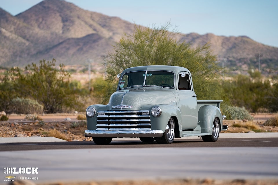 Sam Goldsmith decided to build a 1949 Chevrolet 3100 after he got his wife a truck from the same era.