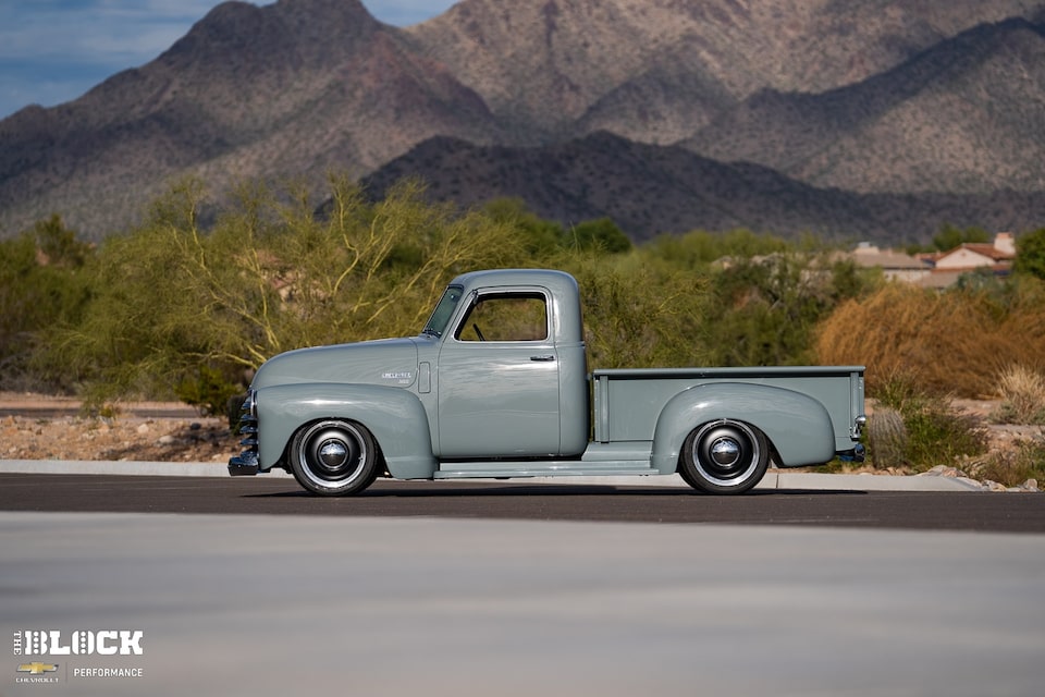 Goldsmith took delivery of the Lunar Rock-painted truck during the Goodguys Speedway Motors Southwest Nationals.