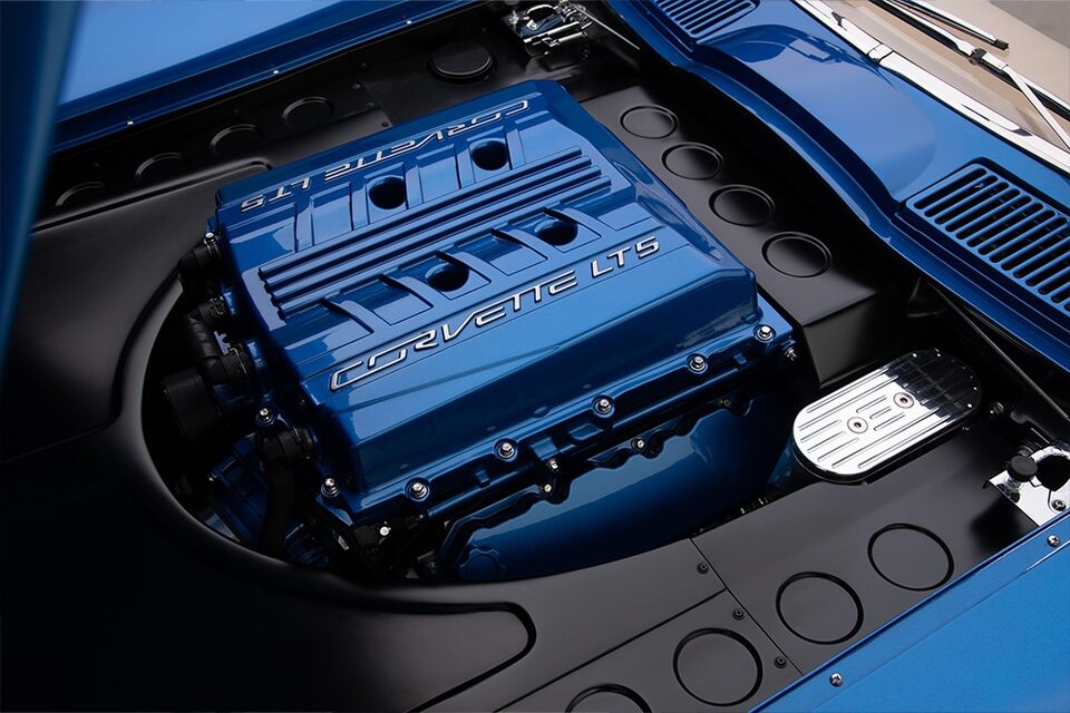 The Corvette is powered by a Chevrolet Performance LT5 crate engine.*