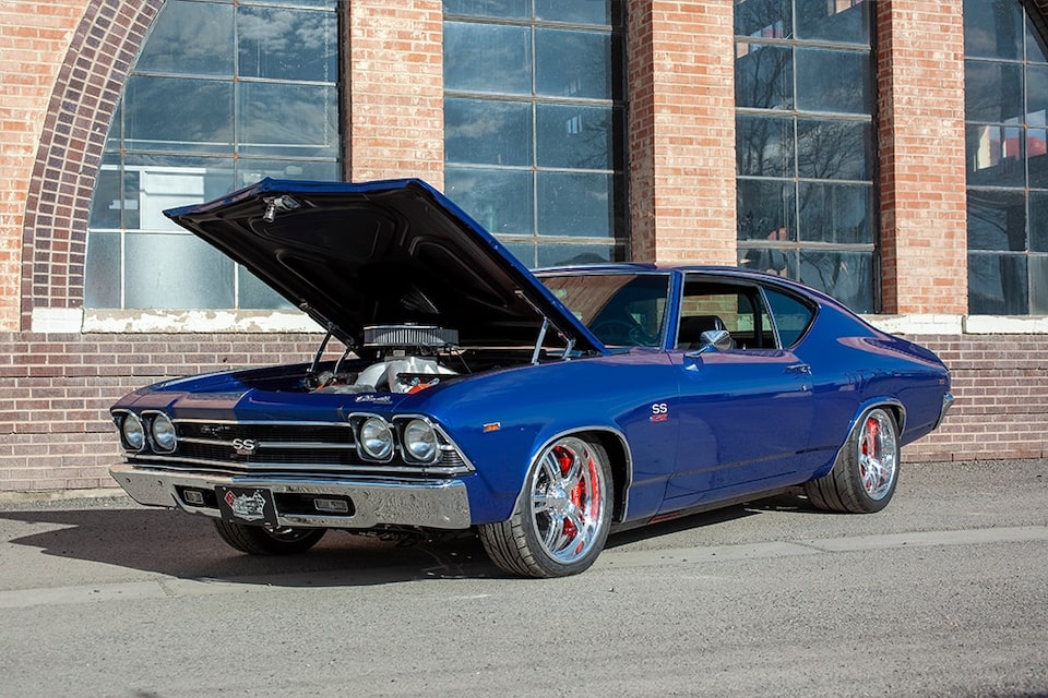 Mile High Muscle owners Jeff Wiliams and Jared Gastineau have worked hard to make the Chevelle look like it could have been bought in 1969. Note the custom "632" badges.