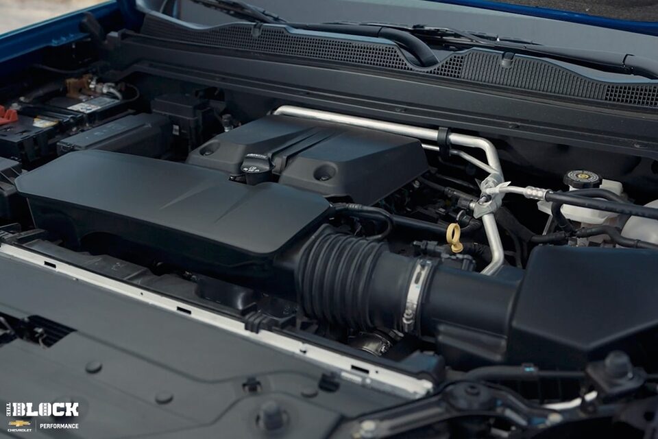 The 2.7L Turbo High-Output engine in the production 2023 Colorado ZR2. Photo by Chevrolet.