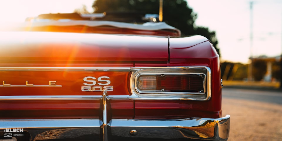 The 1966 Chevelle is a true 138 Super Sport model. Cooper made special badges to both honor the car’s lineage and its modern 502 cu.-in. engine.