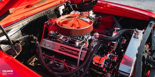 Front Three-Quarter View of the Engine Bay in a 1966 Chevrolet Chevelle SS Convertible