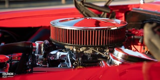 Close-up Side View of the Engine Bay in a 1966 Chevrolet Chevelle SS Convertible