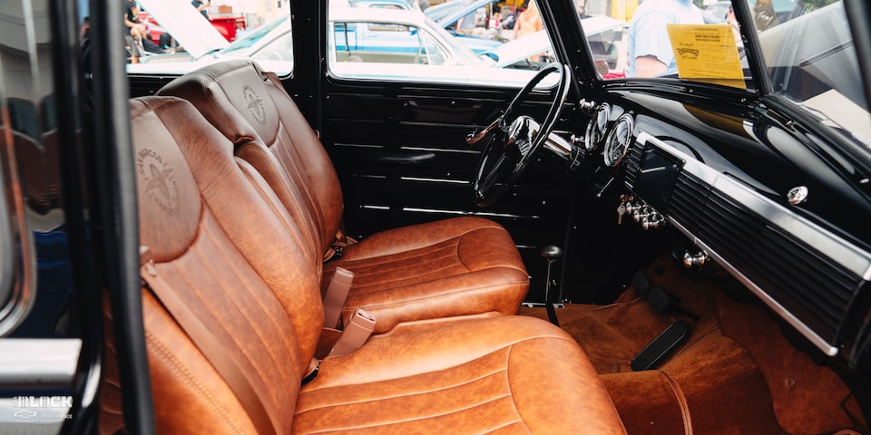 The Suburban’s interior features some modern touches.