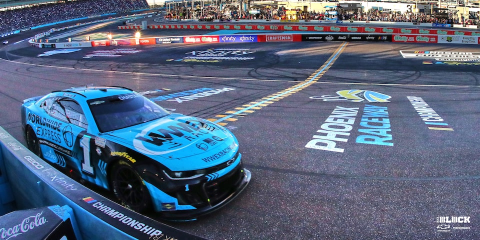 Ross Chastain in His Race Car on the Track
