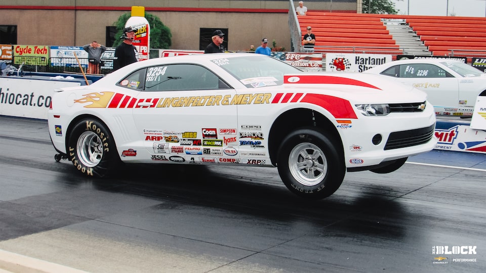 Jeff Myers' 2015 COPO Taking Off at the Starting Line at This Year’s COPO Camaro Shootout