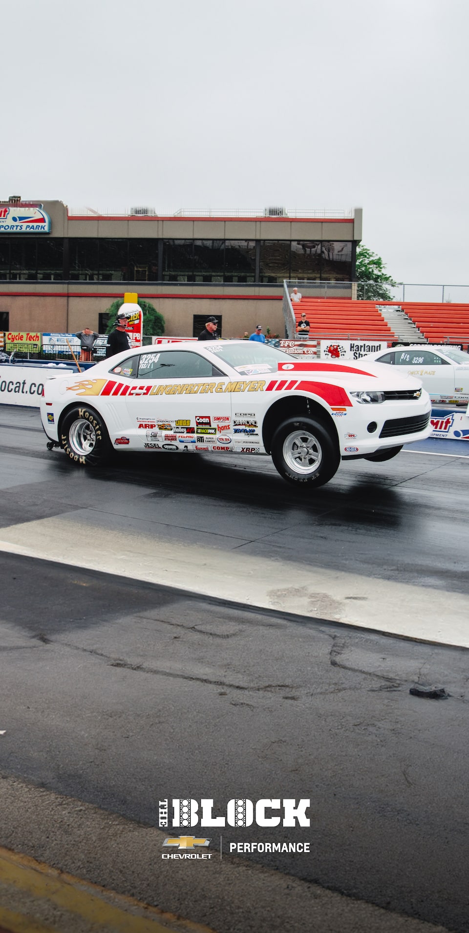 Jeff Myers' 2015 COPO Taking Off at the Starting Line at This Year’s COPO Camaro Shootout