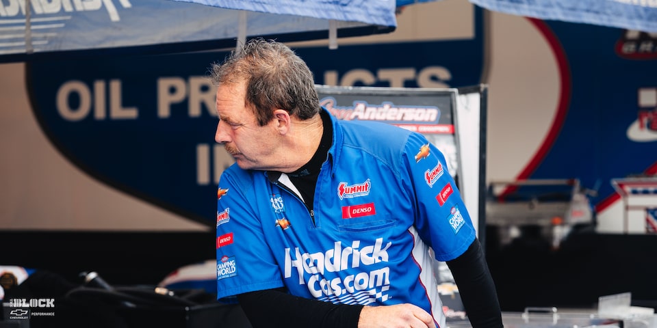 Team Chevy Driver Greg Anderson in His Racing Shirt