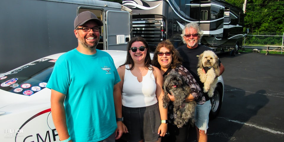 Racing is a major part of the Noonan family. From left: Michael, Maranda, Tracy and Jerry Noonan.