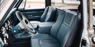 Interior View of the Seats in Dwight Ward’s 1971 GMC C15 Truck