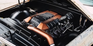 Close-Up Side View of a Chevrolet V8 LS3 Engine