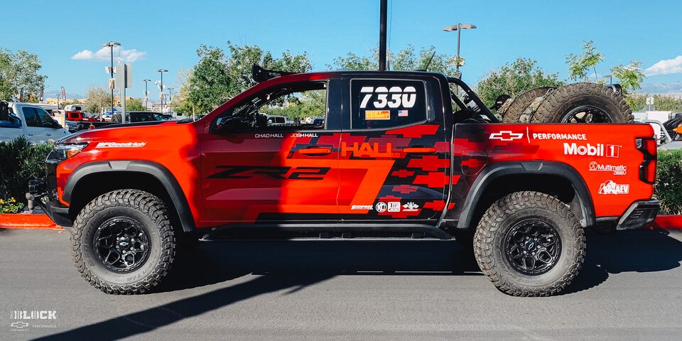 Side View of a Off-Roading Chevy ZR2 Truck