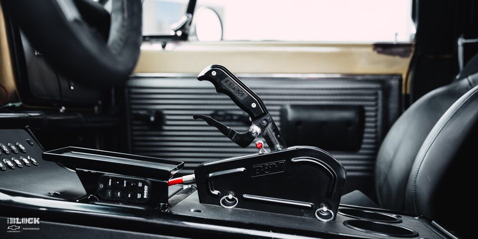 Close-up of a Gear Shifter in a 1970 Chevy K5 Blazer