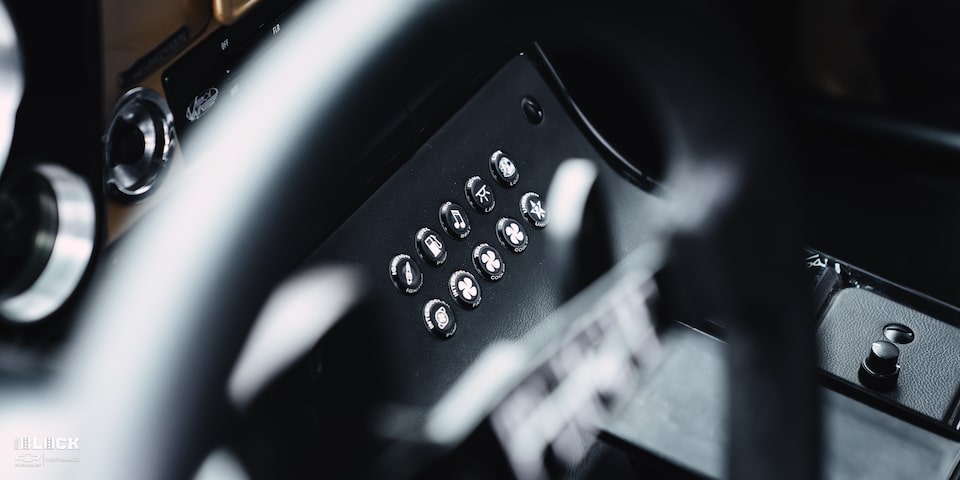 Close-up of a Dashboard Buttons in a 1970 Chevy K5 Blazer